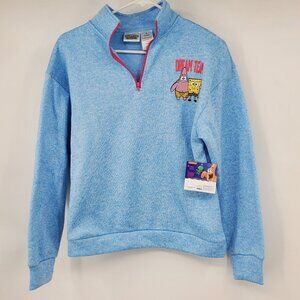 NWT Spongebob Squarepants‎ and Patrick Dream Team Pullover Fleece Sweater Small